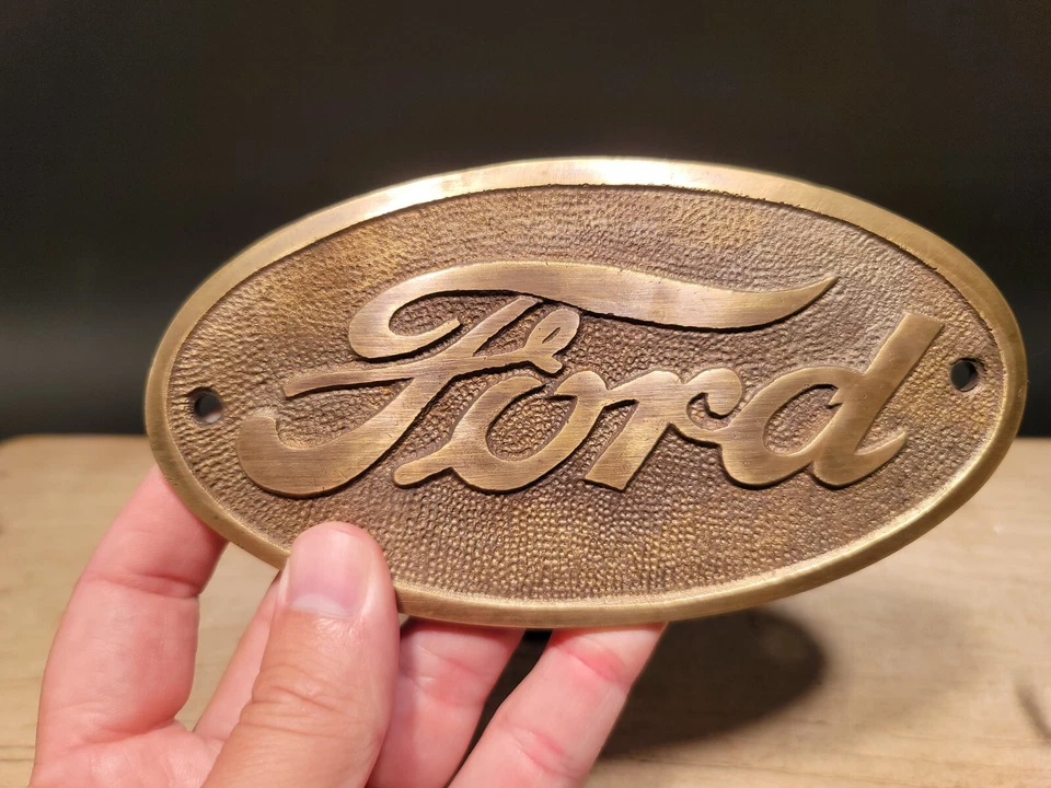 Antique Vintage Style Brass Ford Plaque - Image 2 of 4