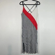 Splendid x Margherita Linen Slip Dress Women Medium Striped Positano Nautical