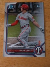 2022 Bowman Chrome Prospects Logan Cerny RC Philadelphia Phillies #BCP-120