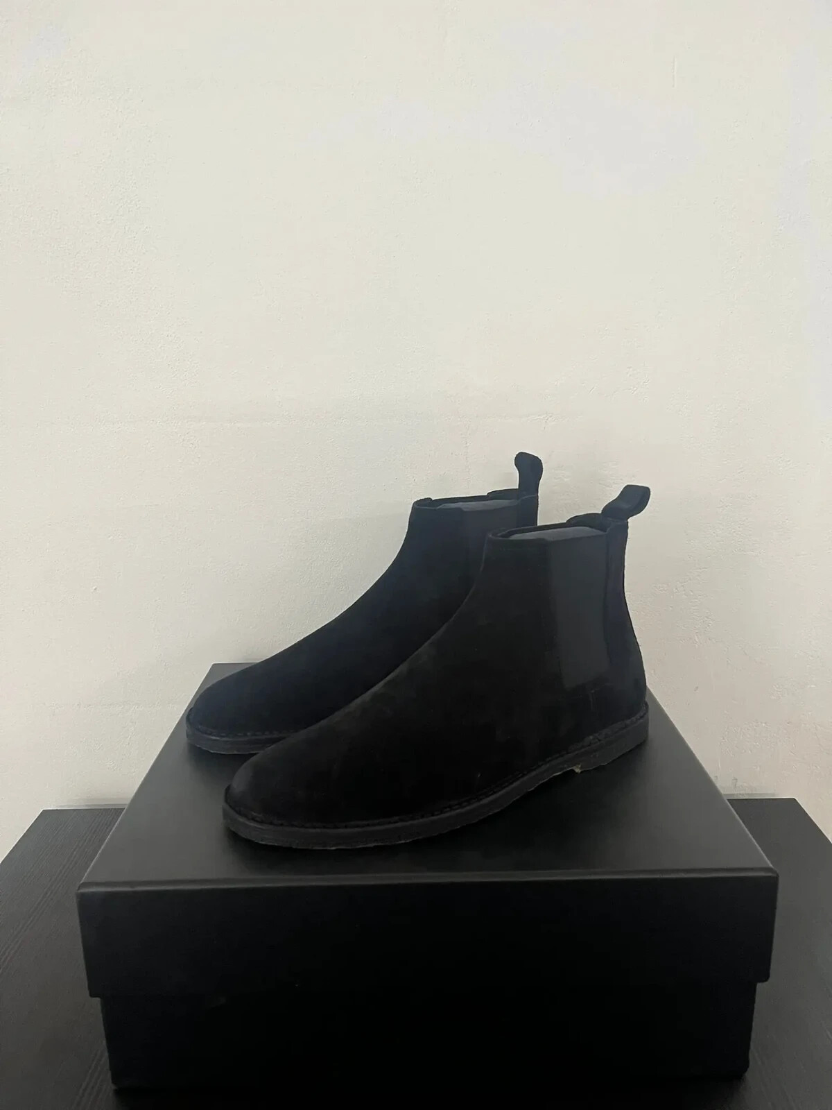 Stivali bassi Saint Laurent Paris Nevada scamosciati neri nuovi con etichette 42 5