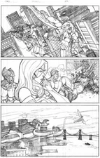 Professional comic book illustration by Lee Oaks Pencils Inks Color Art sketch