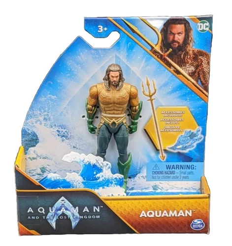 DC Aquaman 4" Spin Master Action Figure The Lost Kingdom Posable w/2 Accessories