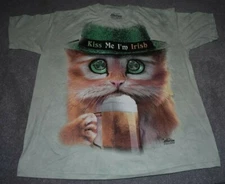 #10-8436 ADULTS X-LARGE IRISH KITTY MOUNTAIN BRAND T-SHIRT