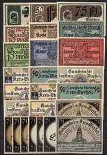 15393 - 25 x Notgeld DIEPHOLZ, Flecken/Kreis, 10 - 75 Pf,  1920/1921, Grabowsk