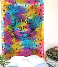Cotton Sun Mandala Indian Wall Hanging Home Tapestry Poster Size Decor Throw Art
