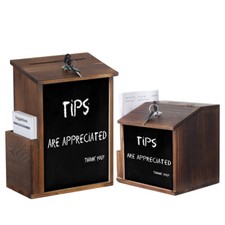 Wooden Suggestion Box Ballot Comment Donation Box for School Office Hospital