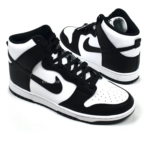 NWT Nike Dunk High Retro Panda Sneakers Black White Men's 10 2021 DS AUTHENTIC