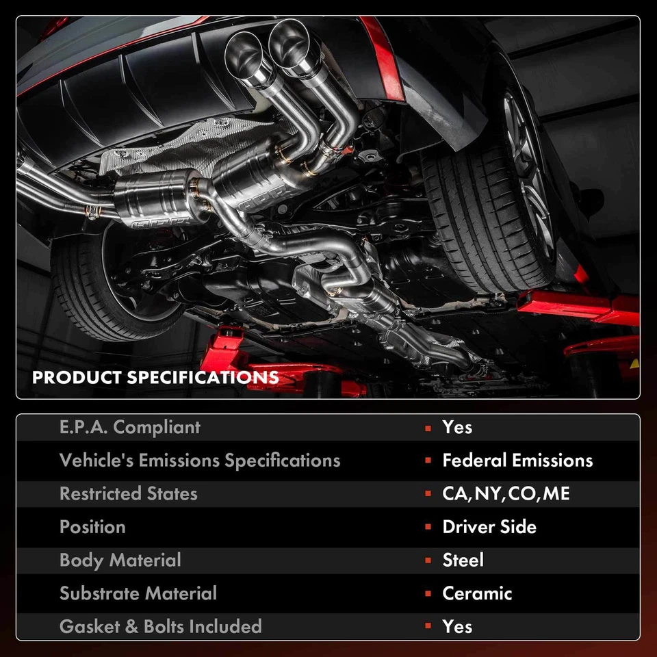 Conversor catalítico para Cadillac XTS 2014 2015 2016 2017 2018-2019 lado do motorista - Imagem 3 de 4