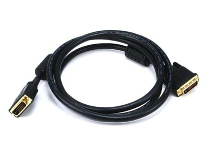 6ft 28AWG CL2 Dual Link DVI-D Cable - Black  Digital Visual Interface (DVI) 2408