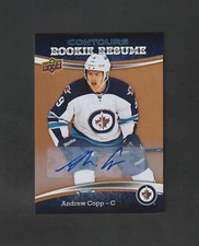 2015 UD Rookie Resume ANDREW COPP RC AUTO  ~ Jets / Detroit Red Wings