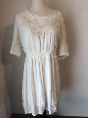 orange creek white lace dress