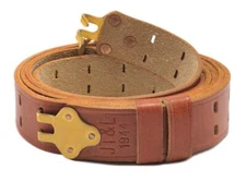 M1907 LEATHER SLING Brass Dated 1944 M1 GARAND SPRINGFIELD Drum Dyed Leather