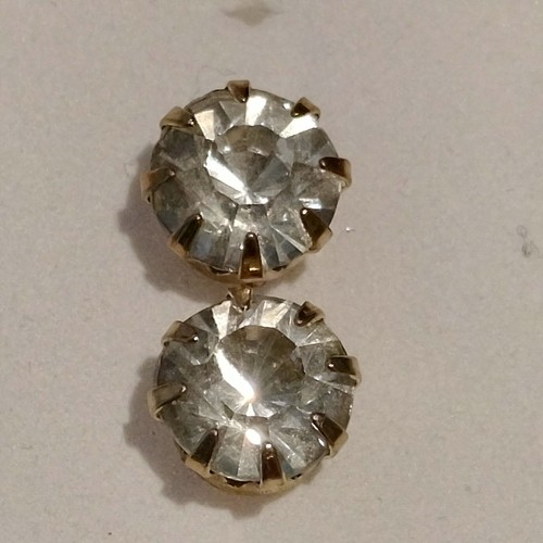 CZ & GOLD FILLED STUD EARRINGS - 8MM - CLEARANCE STOCK - 99c AUCTION - Picture 2 of 5