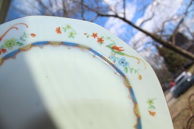 Set of 6 Made in Czechoslovakia Birds of Paradise Bone China Plates 1920s-1930s