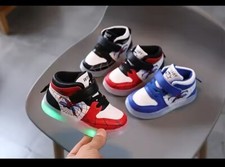 Spider-Man LED light Disney Baby Kids Boys Girls Toddler Fashion Sneakers Sports