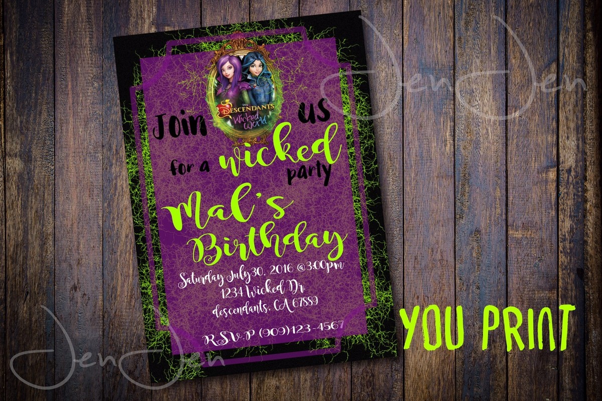 Veiwing Descendants Printable Invitations 2