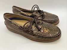 Sperry Women's Gold Cup Authentic Original Boa Embossed 2-Eye Boat Shoe Size 6