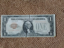 1928 $1 ONE DOLLAR LOW NUMBER NOTE, F++/VF, A-A BLOCK, INK SMEAR ERROR, RED SEAL