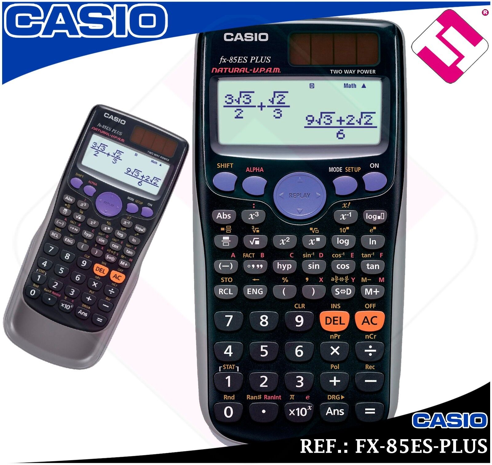 Perforar aquí Habitat CASIO SCIENTIFIC TECHNICAL CALCULATOR FX-85ES-PLUS 252 ULTIMATE FUNCTIONS  UNITS 4971850182191 | eBay