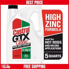 Castrol GTX Classic 20W-50 Conventional Motor Oil, 5 Quarts 15E809