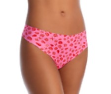 AQUA INTIMATES Seamless Thong Multicolor Cotton/Spandex, S