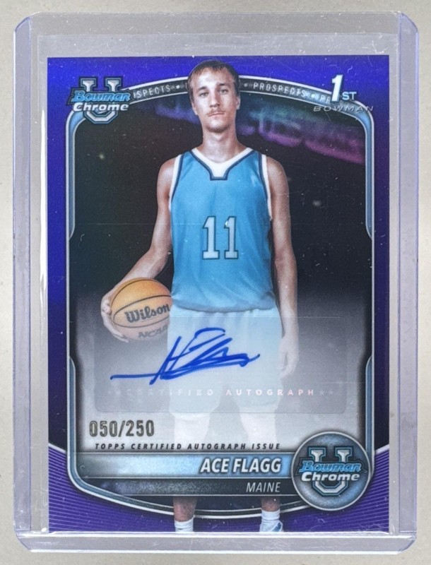 Ace Flagg 2025 Bowman #CPA-AF Purple Refractor Chrome 1st RC Auto /250
