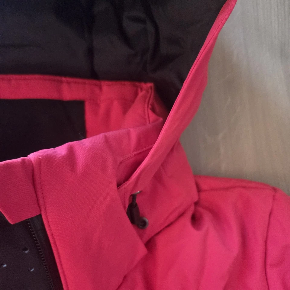 OBERMEYER Cosima Down Winter Ski Jacket Womens Size 6 Red Black Insulated Hooded - Image 3 of 4