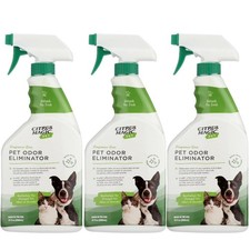 Pet Odor Eliminator Spray 22oz 3 Pack Removes Stains and Smells for Home and