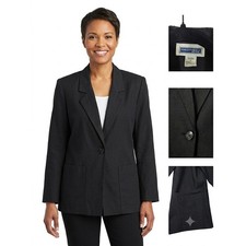 Vintage Prophecy Blazer Womens 6P Black Single Button 90s Shoulder Pads Boxy