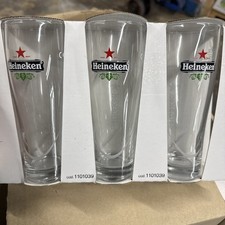 Vintage Set of 3 HEINEKEN .25L Beer Glass Etc...