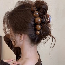 1pc Fashion Pearl Large Simple Elegant Acrylic Hair Claw Hairpin For Women's