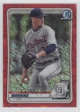 2020 Bowman Chrome Prospects Red Shimmer Refractor 10/10 Matt Manning 0b2