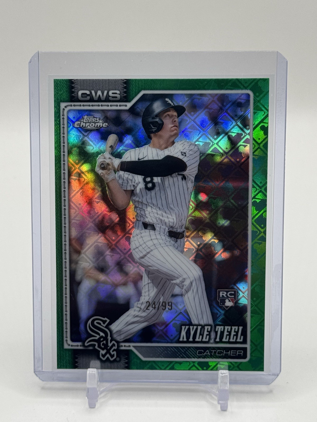 2026 Topps Chrome Kyle Teel /99 RC Green LOGOFRACTOR Chicago White Sox #63