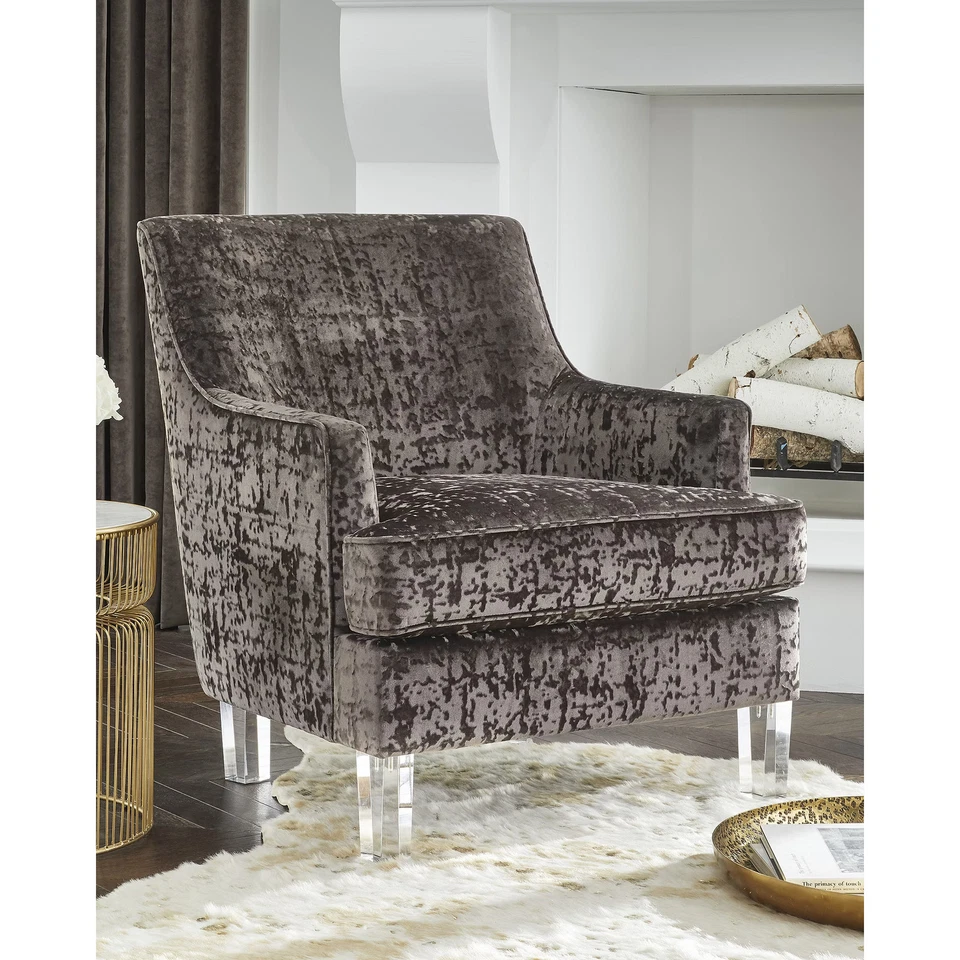 Signature Design by Ashley Contemporary Gloriann Accent Chair  Charcoal - Image 3 of 3