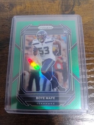 Boye Mafe - Seattle Seahawks Rookie Card 2022 Panini Prizm Green Refractor