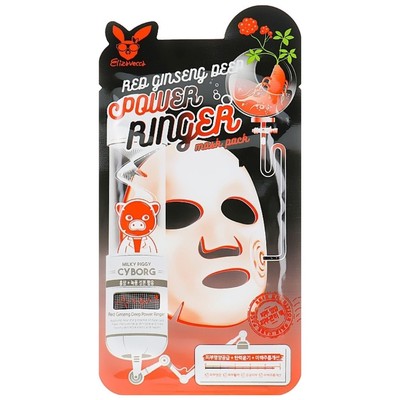 Elizavecca Red Ginseng Deep Power Ringer Mask Pack 23 ml - odżywcza maseczka w p