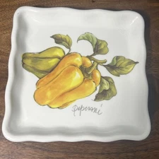 Effetti Appetizer Serving Ceramic Square Plate 7” x 7” Handmade in Italy