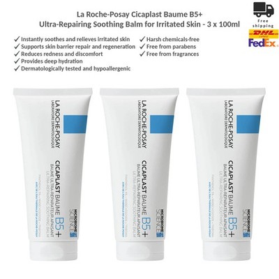 La Roche-Posay Cicaplast Baume B5+ Healing Balm for Dry Irritated Skin 3-Pack