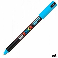 Felt-tip pens POSCA PC-1MR Blue Light Blue 6 Units 