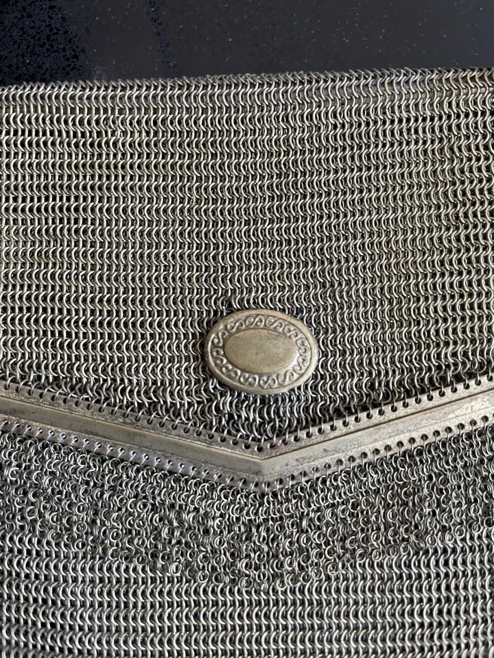 Antique Victorian Gilt Evening Bag Gilded Age Beautiful Silver Gold Mesh Foto 2 de 4