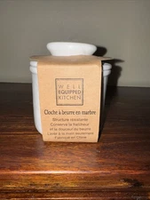 Butter Bell Keeper/ Crock White And Gray Marble Stone Well Equipped Kitchen