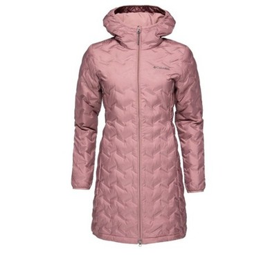 COLUMBIA Damen Jacke Daunenmantel Gr XS rose Delta Ridge II Long Down Jacket NEU
