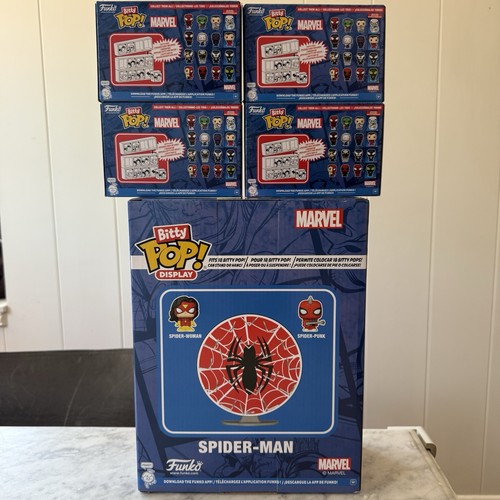 Funko Bitty Pop Spider-Man Web Display & Complete Set of 16 Bittys - Picture 2 of 10