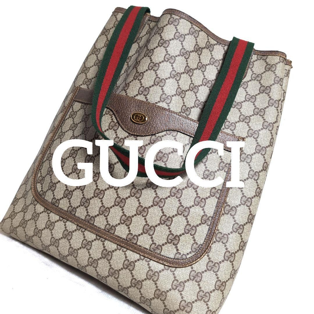 OLD GUCCI tote bag GG pattern Sherry line from Japan
