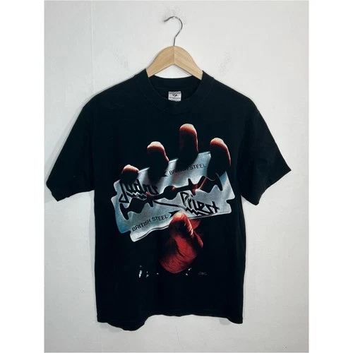Judas Priest British Steel T- Shirt World Tour 1980s vintage concert t-shirt, vintage, size M, single stitch, B+ condition