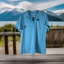 NIKE GOLF TOUR PERFORMANCE Dri Fit Carolina Panthers Blue Polo Men's Sz L