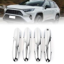 4pcs Car Door Side Handles Cover Trim Decor Chrome For Toyota RAV4 2019 2020