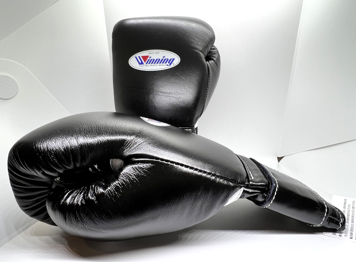 Winning Boxing Gloves MS-600B 16 oz Black Professional Type No Box