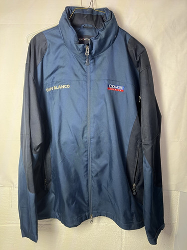 Coolmore America Cape Blanco Stallion Full Zip Navy Jacket Horse Racing Large - Picture 1 of 3