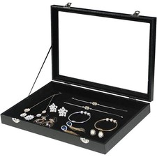 Small Velvet Jewelry Display Box Case for Rings, Bracelets, Necklaces, Retail
